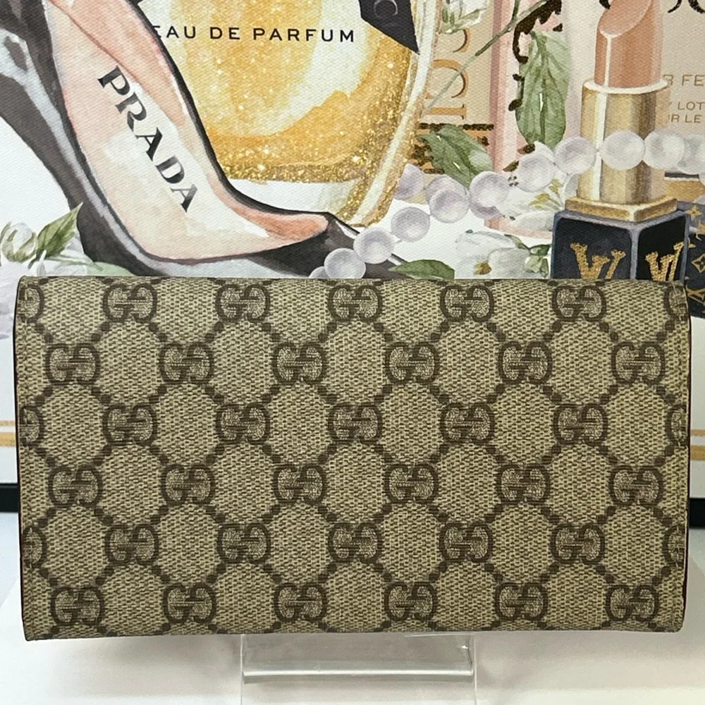 GUCCI GG Supreme Monogram Continental Wallet 😍🔥 - Picture 9 of 17